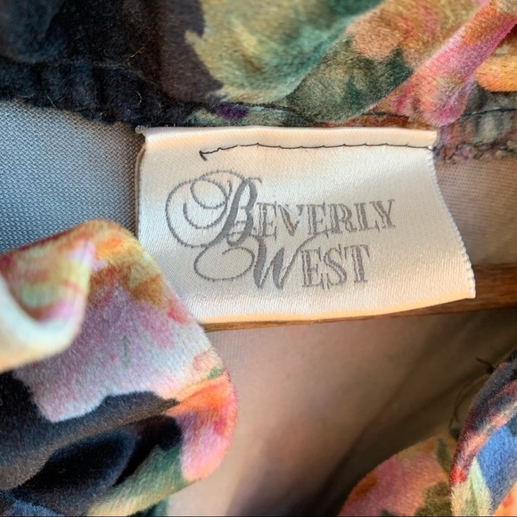 Vintage Floral Cottagecore Long Gown Robe Prairie - Picture 4 of 8